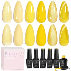 image:imageBeetles Orange Gel Nail Polish Set  Summer Sunset Auras Shimmer Gel Polish 6 Colors Sunrise Tangerine Coral Orange Gel Nail Art Soak Off Uv DIY Salon Manicure Kit Gift for WomenSunshine Lemonade