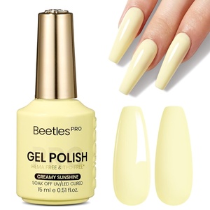 image:imageBeetles PRO Yellow Gel Polish  Chamomile Light HEMAFree amp TPOFREE 15ml Bright Lemon Yellow Color Gel Polish Summer UV LED Soak Off Gel for Salon amp Home UseCreamy Sunshine