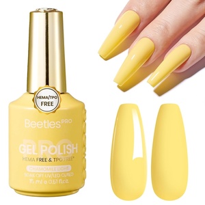 image:imageBeetles PRO Yellow Gel Polish  Chamomile Light HEMAFree amp TPOFREE 15ml Bright Lemon Yellow Color Gel Polish Summer UV LED Soak Off Gel for Salon amp Home UseChamomile Light