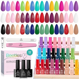 image:imageBeetles Neon Gel Nail Polish Set  75ML 20 Color Summer Gel Polish Kit with Base Coat Glossy amp Matte Top Coat Pearl Pink Blue Red Yellow Orange Gel Soak Off UV Led Nails Summer Gift for WomenColor Notes Collection