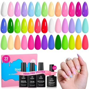image:imageBeetles Neon Gel Nail Polish Set  75ML 20 Color Summer Gel Polish Kit with Base Coat Glossy amp Matte Top Coat Pearl Pink Blue Red Yellow Orange Gel Soak Off UV Led Nails Summer Gift for Women000 Deal Box Rainbow Core Gel Polish Set Pink