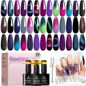 image:imageBeetles Neon Gel Nail Polish Set  75ML 20 Color Summer Gel Polish Kit with Base Coat Glossy amp Matte Top Coat Pearl Pink Blue Red Yellow Orange Gel Soak Off UV Led Nails Summer Gift for Women00 20 Colors Cosmic Mirage