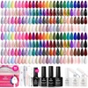 image:imageBeetles 100 Colors Gel Nail Polish Set 119 PCS Kit All Season Cat Eye Pink Blue Jelly with 31pcs Nail Art Brushes Dotting Tools Pens Dust Brush Striping Liner Fingernaill