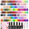 image:imageBeetles 110 PCS Gel Nail Polish Set 100 Colors Infinite Inspiration All Season Red Brown Green Blac with Blooming Clear Uv Led Blossom for Spreading Effect Marblee