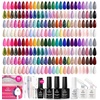 image:imageBeetles 119 PCS 100 Colors Gel Nail Polish Setand Gel Nail Tips 12 Sizes 288Pcs Medium Coffin Etch X Nail Tips