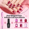 image:imageBeetles Cat Eye Nail Magnet 3 in 1 Multi Effect Magnetic Nails Art Tool amp Nail Stamp Kit 4PCS French Tip Stamper with Scraper