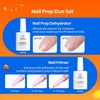 image:imageBeetles Gel Nail Kit Short Almond with Nail Dehydrator and Primer 576Pcs Half Matte EtchX Nail Tips Solid Glue Mini Lamp Nail Extension Set Gift with No Wipe Top Coat and Base Coat Set for Gel Poli