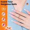 image:imageBeetles Gel Nail Kit Short Almond with Nail Dehydrator and Primer 576Pcs Half Matte EtchX Nail Tips Solid Glue Mini Lamp Nail Extension Set Gift with No Wipe Top Coat and Base Coat Set for Gel Poli