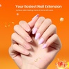 image:imageBeetles Gel Nail Kit Short Almond with Nail Dehydrator and Primer 576Pcs Half Matte EtchX Nail Tips Solid Glue Mini Lamp Nail Extension Set Gift with No Wipe Top Coat and Base Coat Set for Gel Poli