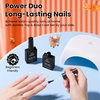 image:imageBeetles Gel Nail Kit Short Almond with Nail Dehydrator and Primer 576Pcs Half Matte EtchX Nail Tips Solid Glue Mini Lamp Nail Extension Set Gift with No Wipe Top Coat and Base Coat Set for Gel Poli