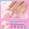 image:imageBeetles Gooseneck Flash Cure Nail Lamp 36 mWcm Cordless UV Nail Lamp Rechargeable 2000mAh Meowgic MilkKitty UV Light for Gel Nails Press on Nails Tips Glue Dryer Smart Sensor DIY Mini Curing Lamps12Almond Short 288pcs Etch X Nail Tips