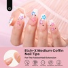 image:imageBeetles Gooseneck Flash Cure Nail Lamp 36 mWcm Cordless UV Nail Lamp Rechargeable 2000mAh Meowgic MilkKitty UV Light for Gel Nails Press on Nails Tips Glue Dryer Smart Sensor DIY Mini Curing Lamps22Coffin Medium 288pcs Etch X Nail Tips