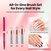 image:imageBeetles Nail Art Brushes 31pcs and Blooming Gel Set Clear UV LED Aura Nails Gel Polish for Spreading Effect Marble Natural Stone Watercolor Floral Print Soak Off Dotting Tools Nail Art Pens1Acrylic Nail Brush 3pcs