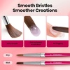 image:imageBeetles Nail Art Brushes 31pcs and Blooming Gel Set Clear UV LED Aura Nails Gel Polish for Spreading Effect Marble Natural Stone Watercolor Floral Print Soak Off Dotting Tools Nail Art Pens1Acrylic Nail Brush 3pcs