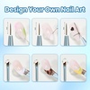 image:imageBeetles Nail Art Brushes 31pcs and Blooming Gel Set Clear UV LED Aura Nails Gel Polish for Spreading Effect Marble Natural Stone Watercolor Floral Print Soak Off Dotting Tools Nail Art Pens1Pcs French Tip Oblique Head Gel Nail Design Pen