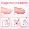 image:imageBeetles Nail Art Brushes 31pcs and Blooming Gel Set Clear UV LED Aura Nails Gel Polish for Spreading Effect Marble Natural Stone Watercolor Floral Print Soak Off Dotting Tools Nail Art Pens1Pcs Builder DoubleEnded Gel Nail Art Design Pen