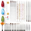 image:imageBeetles Nail Art Brushes 31pcs and Blooming Gel Set Clear UV LED Aura Nails Gel Polish for Spreading Effect Marble Natural Stone Watercolor Floral Print Soak Off Dotting Tools Nail Art Pens031pcs Nail Art Brush Set