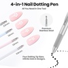 image:imageBeetles Nail Art Brushes 31pcs and Blooming Gel Set Clear UV LED Aura Nails Gel Polish for Spreading Effect Marble Natural Stone Watercolor Floral Print Soak Off Dotting Tools Nail Art Pens1Nail Dotting Pen 4in1