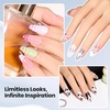 image:imageBeetles Nail Art Brushes 31pcs and Blooming Gel Set Clear UV LED Aura Nails Gel Polish for Spreading Effect Marble Natural Stone Watercolor Floral Print Soak Off Dotting Tools Nail Art Pens1Nail Dotting Pen 4in1