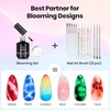image:imageBeetles Nail Art Brushes 31pcs and Blooming Gel Set Clear UV LED Aura Nails Gel Polish for Spreading Effect Marble Natural Stone Watercolor Floral Print Soak Off Dotting Tools Nail Art Pens31pcs Nail Art Brushes with Blooming Gel