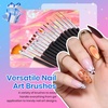 image:imageBeetles Nail Art Brushes 31pcs and Blooming Gel Set Clear UV LED Aura Nails Gel Polish for Spreading Effect Marble Natural Stone Watercolor Floral Print Soak Off Dotting Tools Nail Art Pens031pcs Nail Art Brush Set