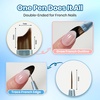 image:imageBeetles Nail Art Brushes 31pcs and Blooming Gel Set Clear UV LED Aura Nails Gel Polish for Spreading Effect Marble Natural Stone Watercolor Floral Print Soak Off Dotting Tools Nail Art Pens1Pcs French Tip Oblique Head Gel Nail Design Pen