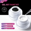 image:imageBeetles PRO Black amp White Painting Gel for Nail Art  2PCS Black White Gel Paint for Nails Art with 10mm Liner Brush UV Light Cure for Flora Patterns or French Nail Salon and Home DIY