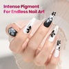 image:imageBeetles PRO Black amp White Painting Gel for Nail Art  2PCS Black White Gel Paint for Nails Art with 10mm Liner Brush UV Light Cure for Flora Patterns or French Nail Salon and Home DIY
