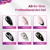 image:imageBeetles PRO Black amp White Painting Gel for Nail Art  2PCS Black White Gel Paint for Nails Art with 10mm Liner Brush UV Light Cure for Flora Patterns or French Nail Salon and Home DIY