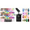 image:imageBeetles 110 PCS Gel Nail Polish Set 100 Colors Infinite Inspiration All Season Red Brown Green Blac with Blooming Clear Uv Led Blossom for Spreading Effect Marblee