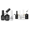 image:imageBeetles Gel Nail Glue Kit 15ml Nail Glue Builder amp Extra Glossy Top Coat 3 Pcs Soak Off UV Kit amp 4 Pcs 15ml Gel Top Base Coat Set