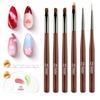 0-1-6Pcs Elegant Nail Art Brushes