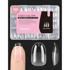 image:imageBeetles Gooseneck Flash Cure Nail Lamp 36 mWcm Cordless UV Nail Lamp Rechargeable 2000mAh Meowgic MilkKitty UV Light for Gel Nails Press on Nails Tips Glue Dryer Smart Sensor DIY Mini Curing Lamps5Oval Short 288pcs Etch X Nail Tips