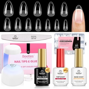 image:imageBeetles Gooseneck Flash Cure Nail Lamp 36 mWcm Cordless UV Nail Lamp Rechargeable 2000mAh Meowgic MilkKitty UV Light for Gel Nails Press on Nails Tips Glue Dryer Smart Sensor DIY Mini Curing Lamps91 Almond Short 288pcs HemaFree Nail Kit