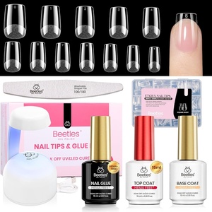 image:imageBeetles Gooseneck Flash Cure Nail Lamp 36 mWcm Cordless UV Nail Lamp Rechargeable 2000mAh Meowgic MilkKitty UV Light for Gel Nails Press on Nails Tips Glue Dryer Smart Sensor DIY Mini Curing Lamps94 Square Short 288pcs HemaFree Nail Kit
