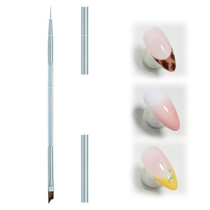 image:imageBeetles Nail Art Brushes 31pcs and Blooming Gel Set Clear UV LED Aura Nails Gel Polish for Spreading Effect Marble Natural Stone Watercolor Floral Print Soak Off Dotting Tools Nail Art Pens1Pcs French Tip Oblique Head Gel Nail Design Pen