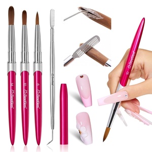 image:imageBeetles Nail Art Brushes 31pcs and Blooming Gel Set Clear UV LED Aura Nails Gel Polish for Spreading Effect Marble Natural Stone Watercolor Floral Print Soak Off Dotting Tools Nail Art Pens1Acrylic Nail Brush 3pcs