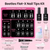 image:imageBeetles Gel Nail Kit FlatX Almond Medium 320pcs 16 Sizes Nail Tips 20g Nail Glue HandFree10ml Glue Remover 75ml Base Gel amp Top Coat Mini Lamp Acrylic Press On Nail Extension DIY at Home22 Almond Medium 320pcs HandFree GlueRemover