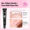 image:imageBeetles Gel Nail Kit FlatX Almond Medium 320pcs 16 Sizes Nail Tips 20g Nail Glue HandFree10ml Glue Remover 75ml Base Gel amp Top Coat Mini Lamp Acrylic Press On Nail Extension DIY at Home31 Square Short 320pcs HandFree GlueRemover