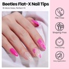 image:imageBeetles Gel Nail Kit FlatX Almond Medium 320pcs 16 Sizes Nail Tips 20g Nail Glue HandFree10ml Glue Remover 75ml Base Gel amp Top Coat Mini Lamp Acrylic Press On Nail Extension DIY at Home12 Almond Medium 320pcs Solid GlueRemover Kit