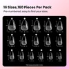 image:imageBeetles Gel Nail Tips Easy Nail Extension Preshaped Medium Coffin Nail Tips 12 Sizes 288Pcs Gelly Tips Clear Press on Nail Tips Full Cover False Nails Gifts for Girls Women41Almond Short 160pcsHalf Matte Nail Tips