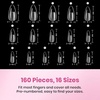 image:imageBeetles Gel Nail Tips Easy Nail Extension Preshaped Medium Coffin Nail Tips 12 Sizes 288Pcs Gelly Tips Clear Press on Nail Tips Full Cover False Nails Gifts for Girls Women43Almond Medium 160pcsHalf Matte Nail Tips