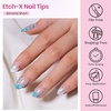 image:imageBeetles Gel Nail Tips EtchX Square Medium 384pcs 12 Sizes PreEtched Half Matte Full Cover Soft Gel Nail Tips Press on False Nail Extension Acrylic Fake Nails Easy DIY Salon Art12Almond Short 384pcs EtchX Nail Tips