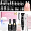 image:imageBeetles Gel Nail Kit FlatX Almond Medium 320pcs 16 Sizes Nail Tips 20g Nail Glue HandFree10ml Glue Remover 75ml Base Gel amp Top Coat Mini Lamp Acrylic Press On Nail Extension DIY at Home31 Square Short 320pcs HandFree GlueRemover