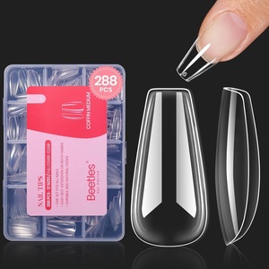 image:imageBeetles Gel Nail Tips Easy Nail Extension Preshaped Medium Coffin Nail Tips 12 Sizes 288Pcs Gelly Tips Clear Press on Nail Tips Full Cover False Nails Gifts for Girls Women31Medium Coffin 288Pcs Clear Nail Tips