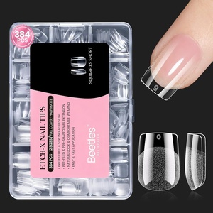 image:imageBeetles Gel Nail Tips EtchX Square Medium 384pcs 12 Sizes PreEtched Half Matte Full Cover Soft Gel Nail Tips Press on False Nail Extension Acrylic Fake Nails Easy DIY Salon Art21Square Extra Short 384pcs EtchX Nail Tips