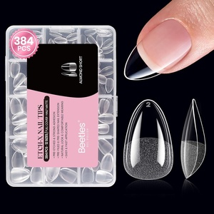 image:imageBeetles Gel Nail Tips EtchX Square Medium 384pcs 12 Sizes PreEtched Half Matte Full Cover Soft Gel Nail Tips Press on False Nail Extension Acrylic Fake Nails Easy DIY Salon Art12Almond Short 384pcs EtchX Nail Tips
